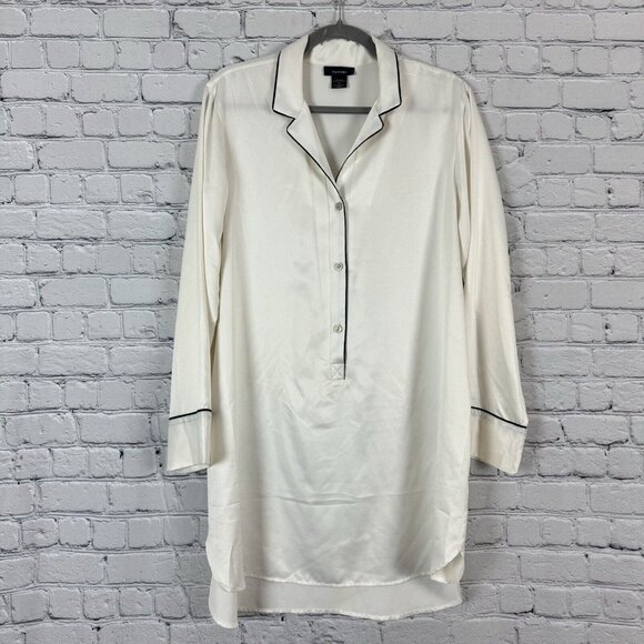 Natori Other - Natori PJ Piped Night Tunic Sleepshirt in Chalk White Women Size M